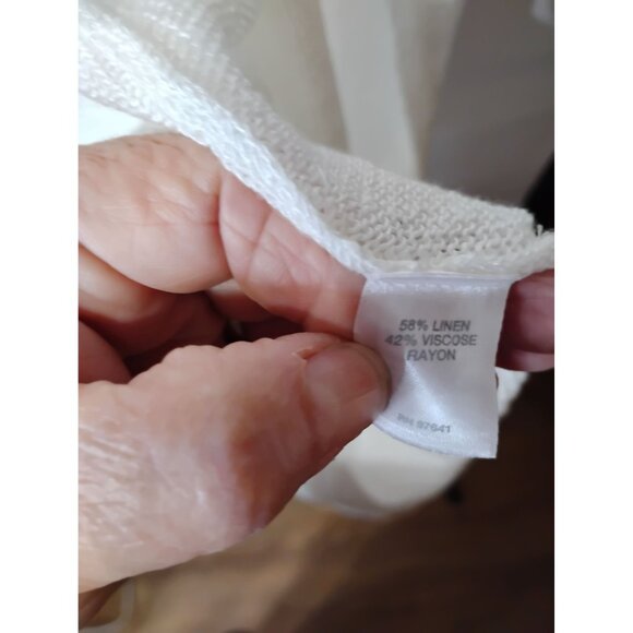 J. Jill open front cardigan lg. NWT reg $89.00 linen rayon office church LB 17 - Picture 5 of 7